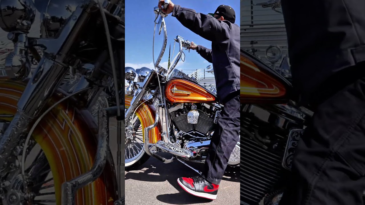 Custom Softail Vicla rolling in LaViclaVida.com&nbsp;La Vicla Vida #viclas #vicla #roadking #softail