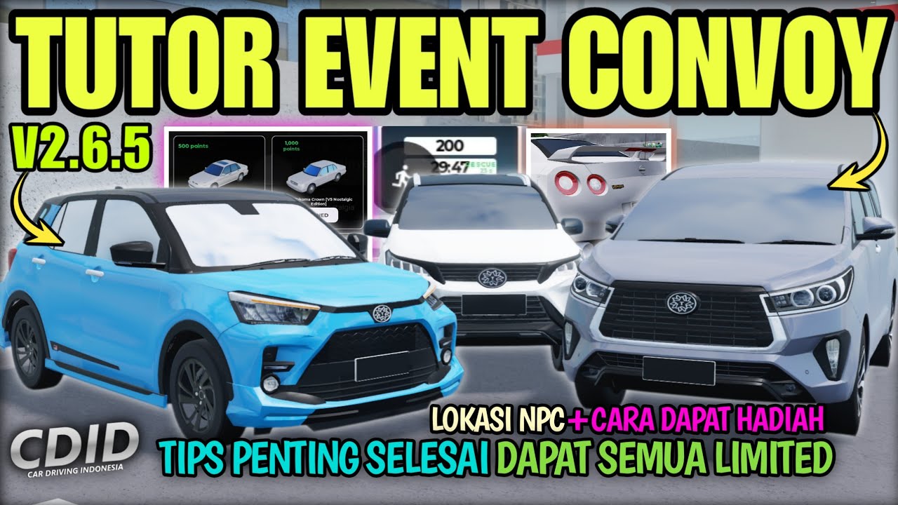 TUTORIAL NEW EVENT CONVOY UPDATE V2.6.5, QUICK TIPS COMPLETE EARN LIMITED ITEMS | CDID V2.6.5 Roblox