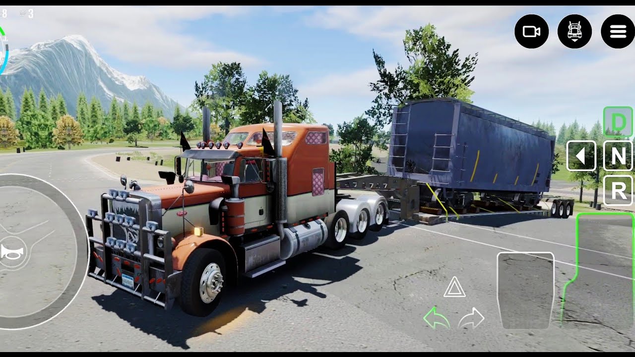 🚚 Truck Simulator Big Rigs🛣Carrying a huge heavy load with the Peterbilt a59 Truck ✅️ULTRA GRAPHICS 