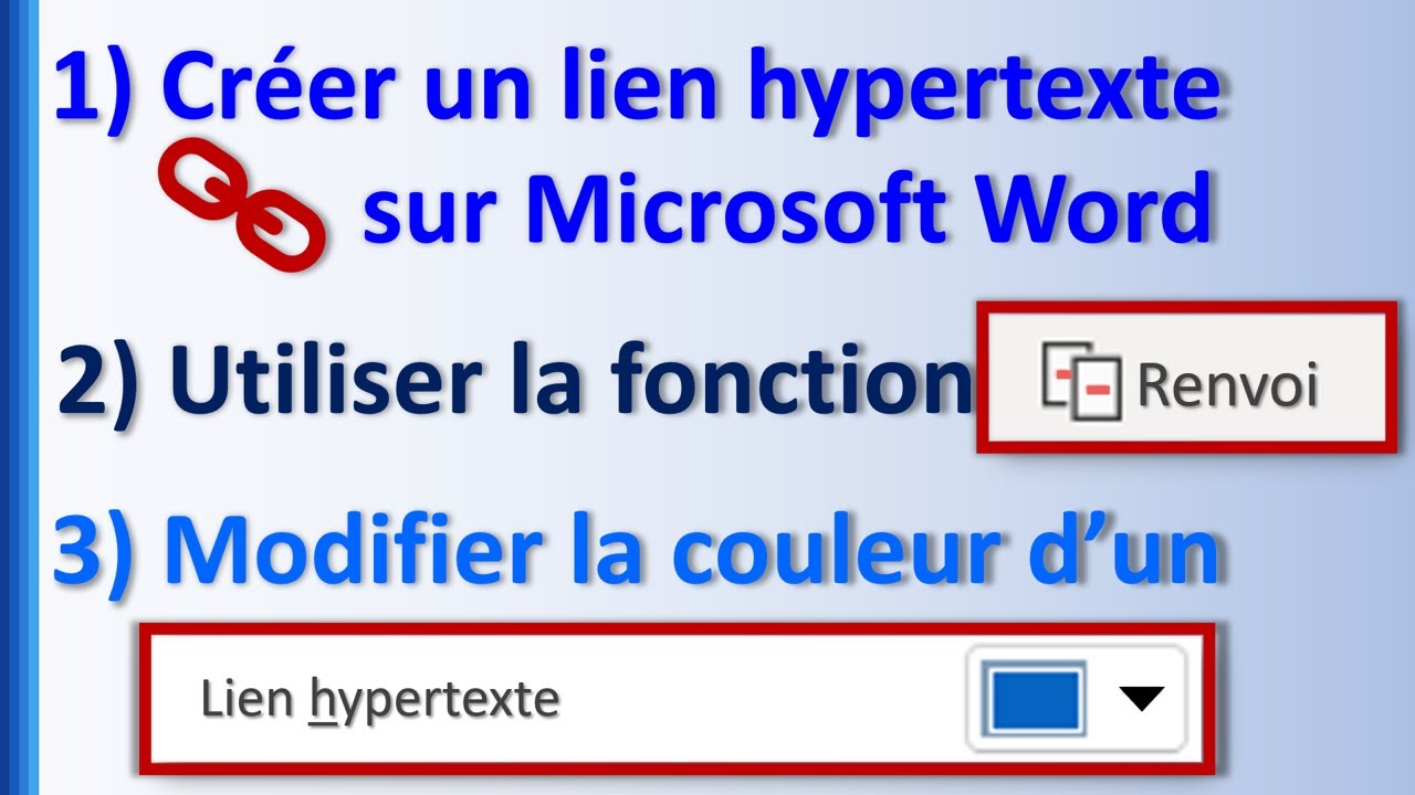 Créer ou modifier un lien hypertexte sur Word de façon professionnelle - Tutoriel Microsoft Word
