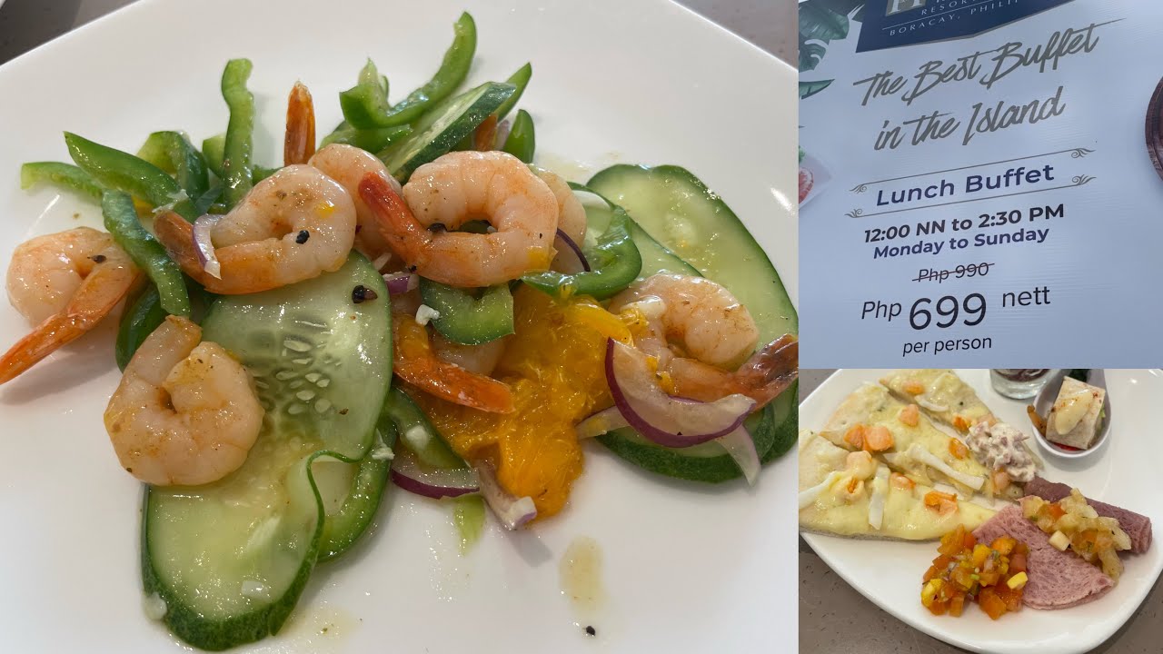 HENNAN LUNCH BUFFET 699 PESOS || SEA BREEZE CAFE STATION 2 BORACAY ISLAND || SQUID SISIG MUST TRY