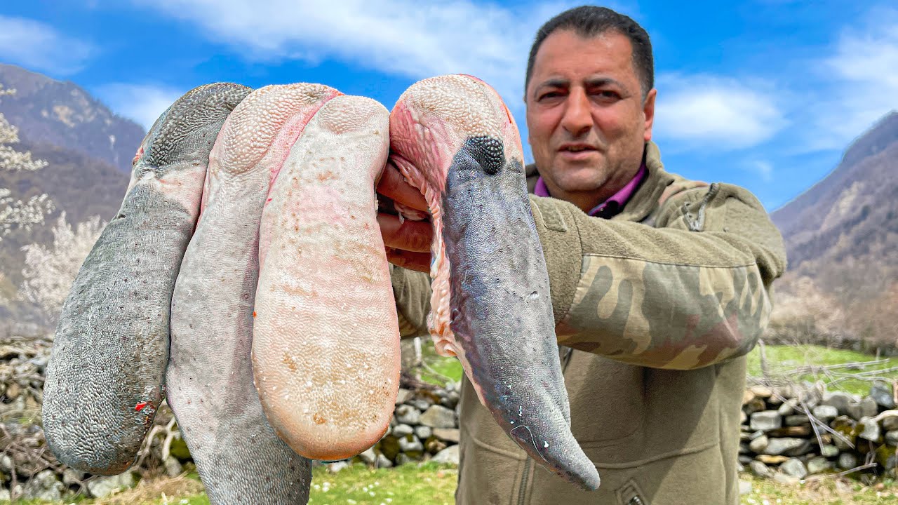 Приготовление Говяжьих Языков в Идеальную Весеннюю Погоду в тихой деревне