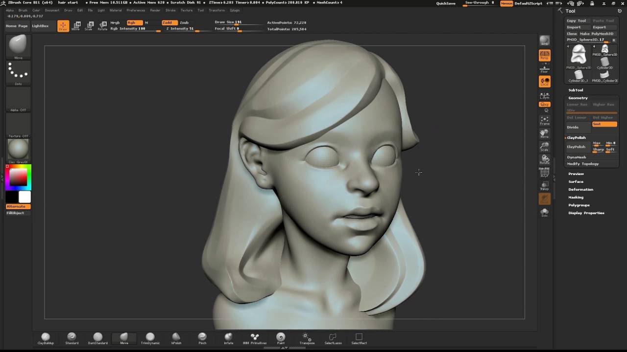 ZBrushCore - Steve James - Part 5 Hair