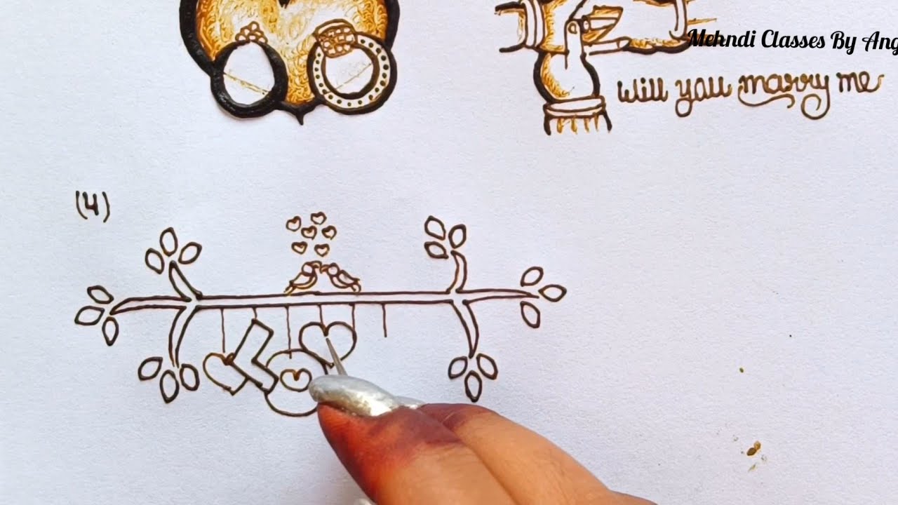 Engagement Mehendi Tutorial For Beginners!! Mehndi Classes By Angel!! Mehndi Course!!