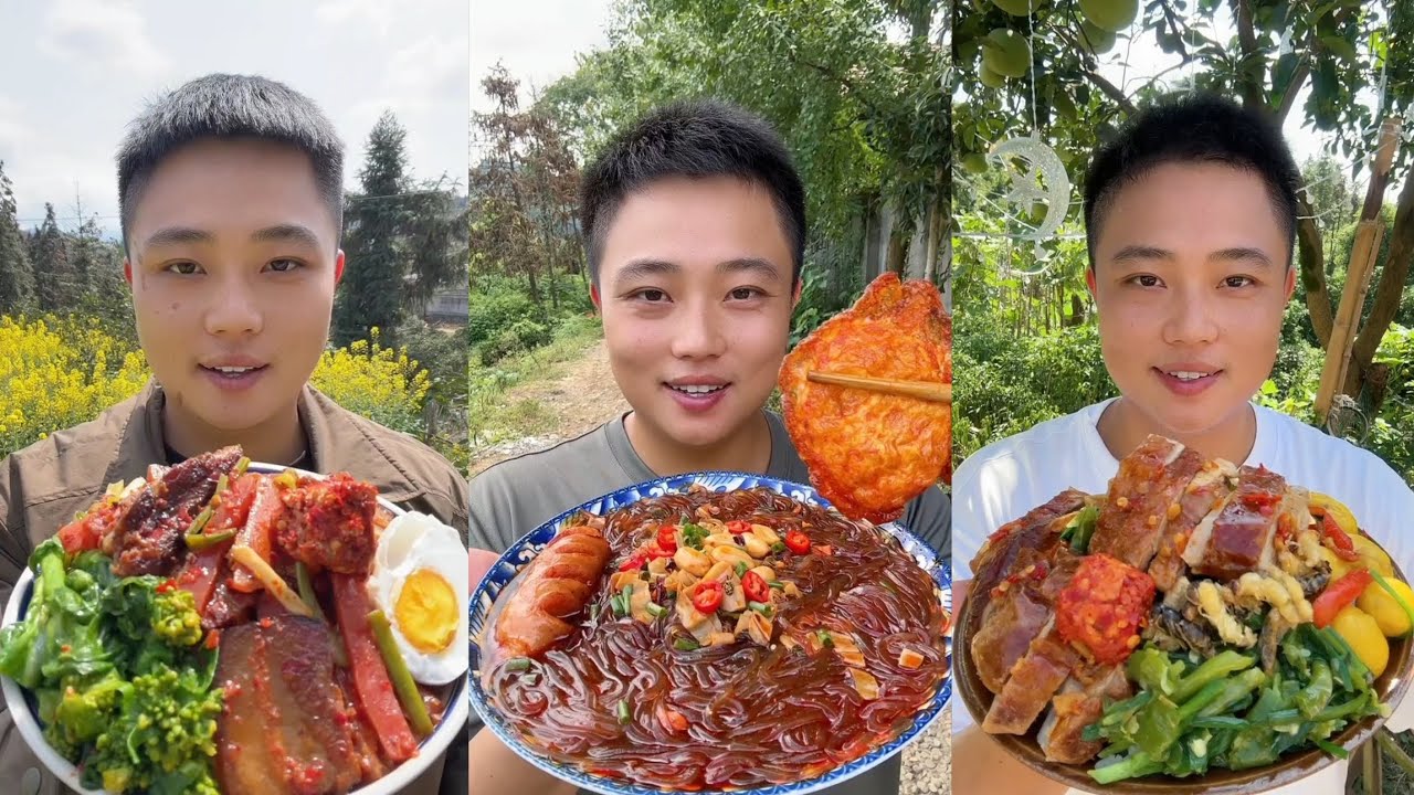 Yummy #84 Eat Meat 🍖🥓🫑🌶️🦑🍲, chicken 🍗🍗, Shrimp 🦐🦐.. #mukbang #eatingshow #food 