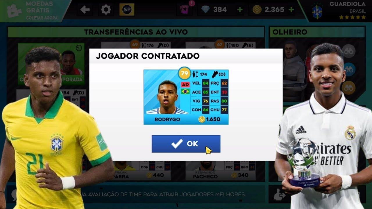 DLS 23 | Modo Carreira Brasil #16 ( Finalmente , Rodrygo Convocado !! )
