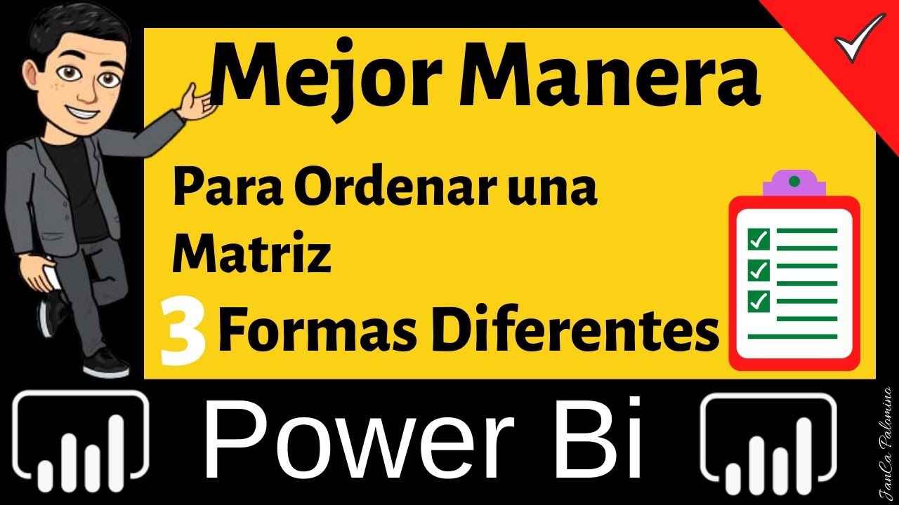 🔴 Power Bi Capítulo 78: Top 3 de como ORDENAR una Columna de una matriz en Power bi