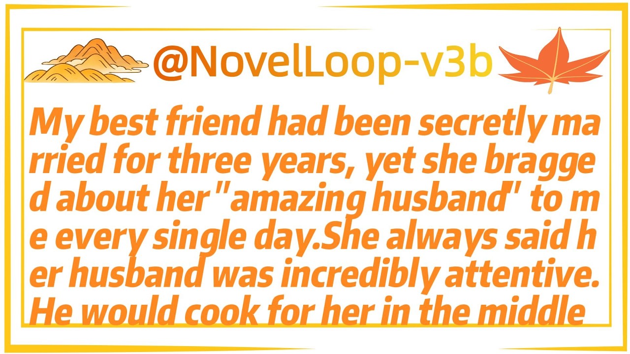 My best friend had been secretly married for three years, yet she bragged about her 