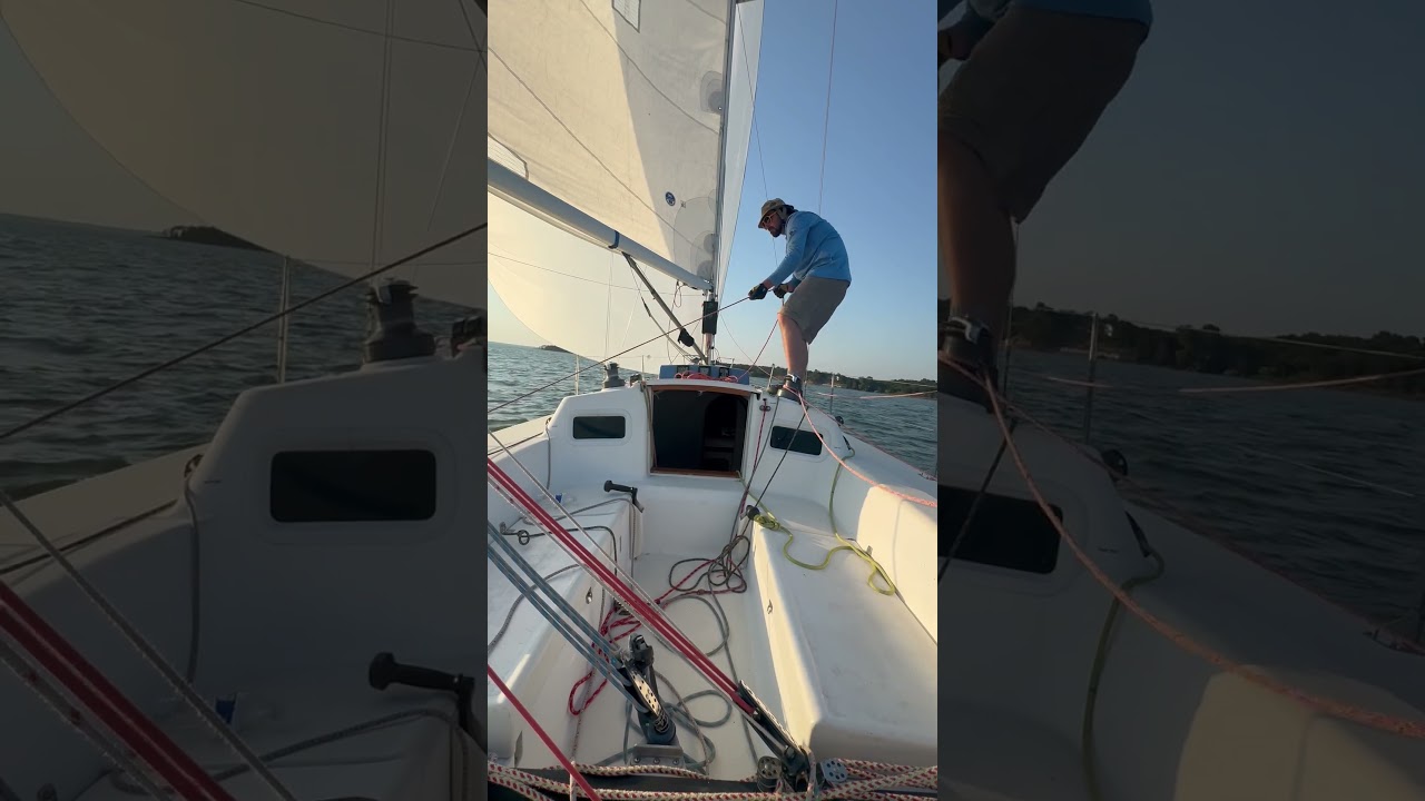 DCYC Wednesday Night 8/6/2025 Doublehanded Gybe on a J/105 