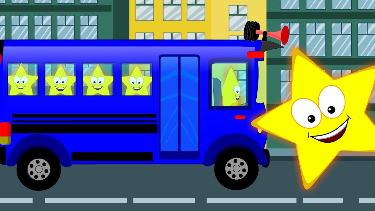 Star Wheels On The Bus | Nursery Rhymes For Children