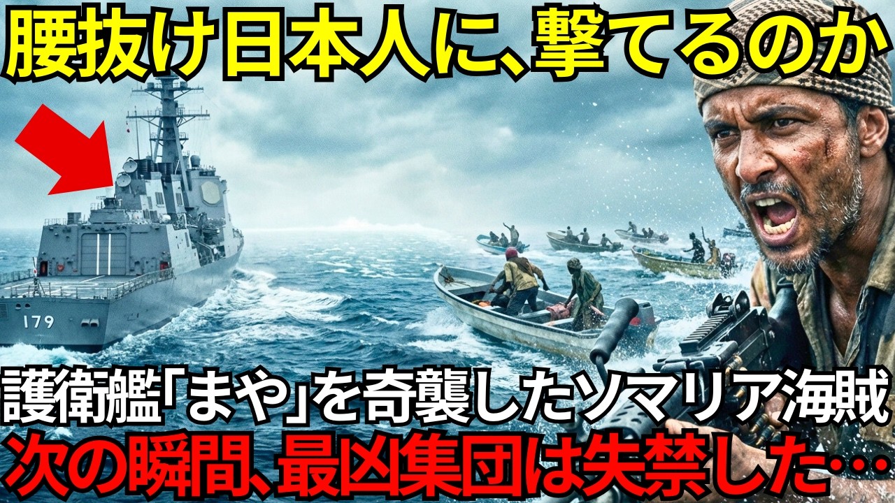 「警告なんて無視して突っ込めｗ」護衛艦まやを襲った新生ソマリア海賊が一発も撃てずに震えて命乞い…世界が絶句した衝撃の結末【海外の反応】