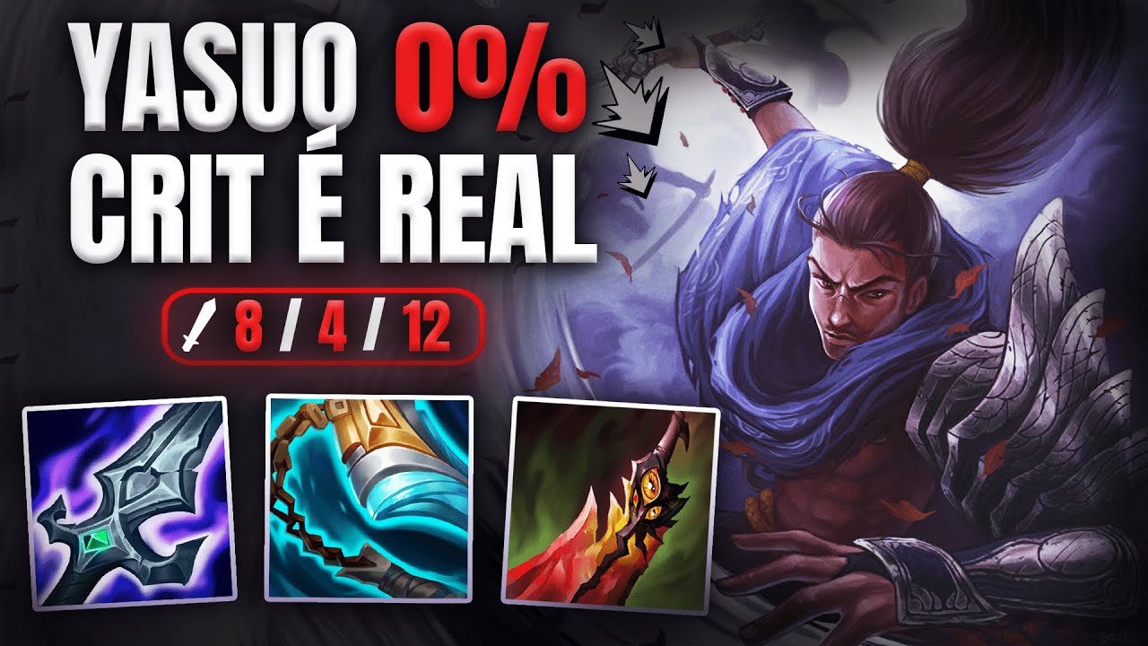 A BUILD DESSE MONO YASUO TANK SEM CRIT TÁ TANKANDO MAIS QUE UM K'SANTE OU MALPHITE