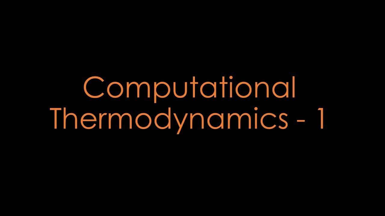Computational Thermodynamics   1