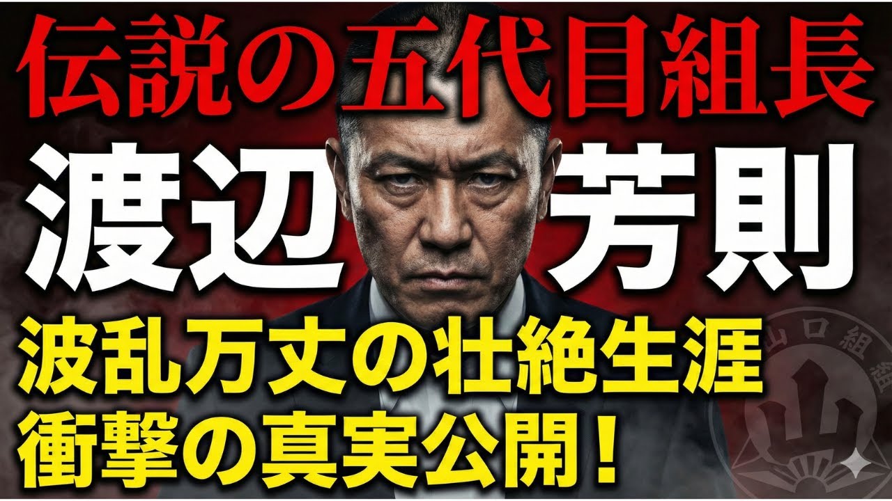 【伝説のヤクザ】五代目山口組組長・渡辺芳則の波乱万丈な生涯【衝撃の真実】