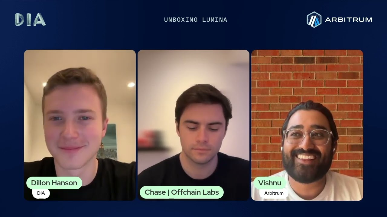 Offchain Labs x DIA | Building Lumina with Arbitrum Orbit | Fireside Chat