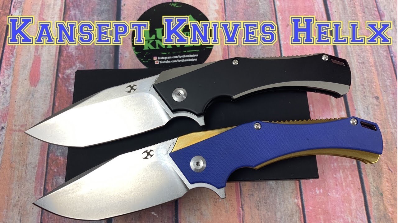 Kansept Knives “Hellx” Prototype Titanium and G10 Versions /includes disassembly/Willumsen design