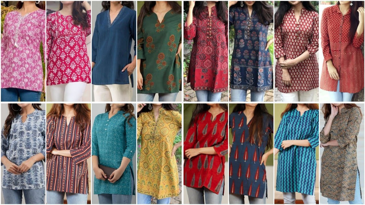 100% Latest Short Kurti Design Ideas For Jeans 2024