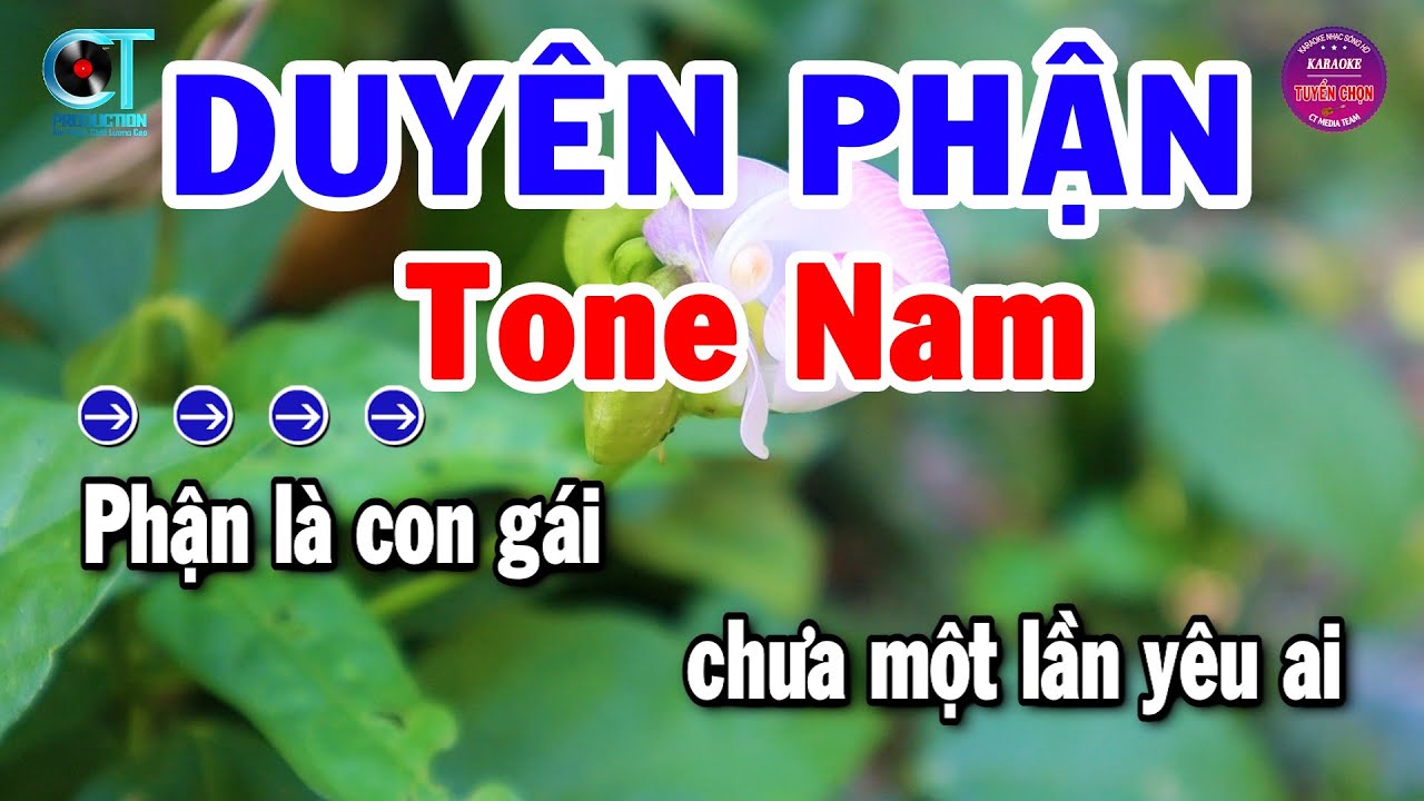 Duyên Phận Karaoke Tone Nam Nhạc Sống Beat Chuẩn Nhất | Karaoke Tuyển Chọn