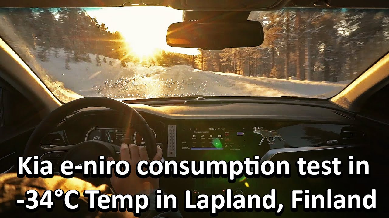 Kia e-niro consumption test in -34&deg;C!