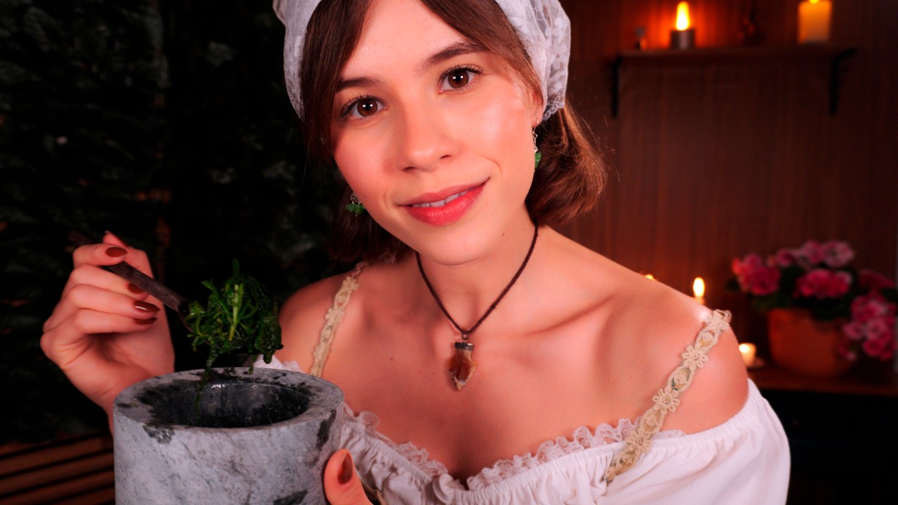 ASMR Curandeira Medieval Limpa suas Feridas e te faz Descansar 🍵 | Relaxamento Intenso 🕯️