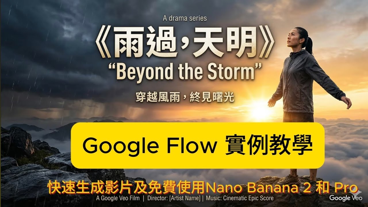【Google Flow 實戰教學】免費 AI 製片神器！搭配 Gemini 腳本生成，零基礎也能做電影級大片 🎬