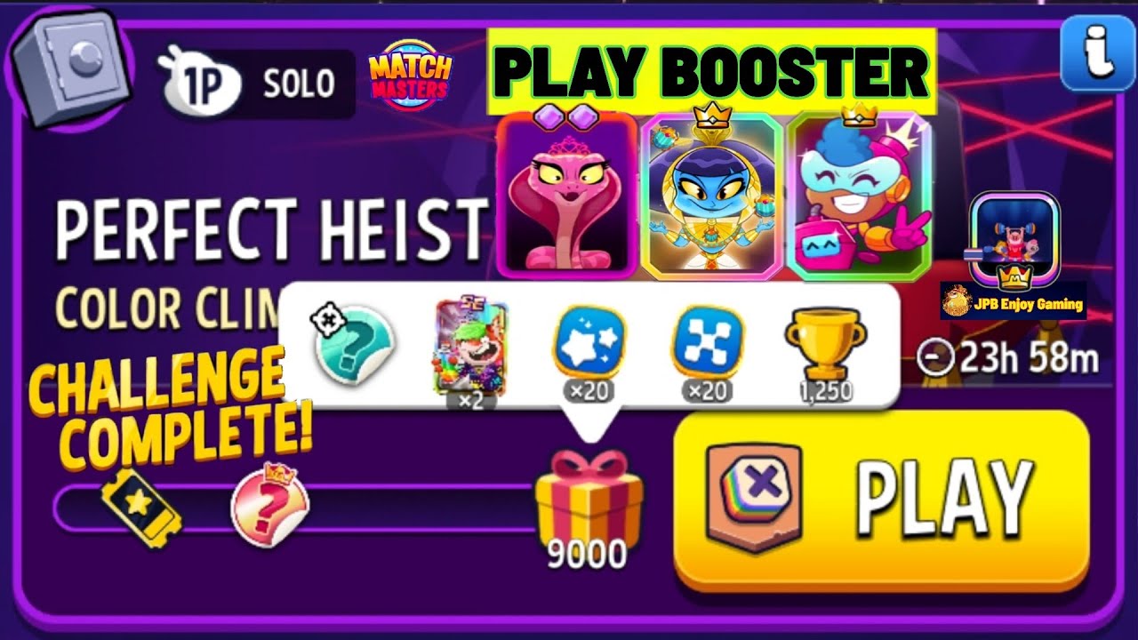 Color Climb Solo Challenge Perfect Heist/ 9000 Score/ Match Masters
