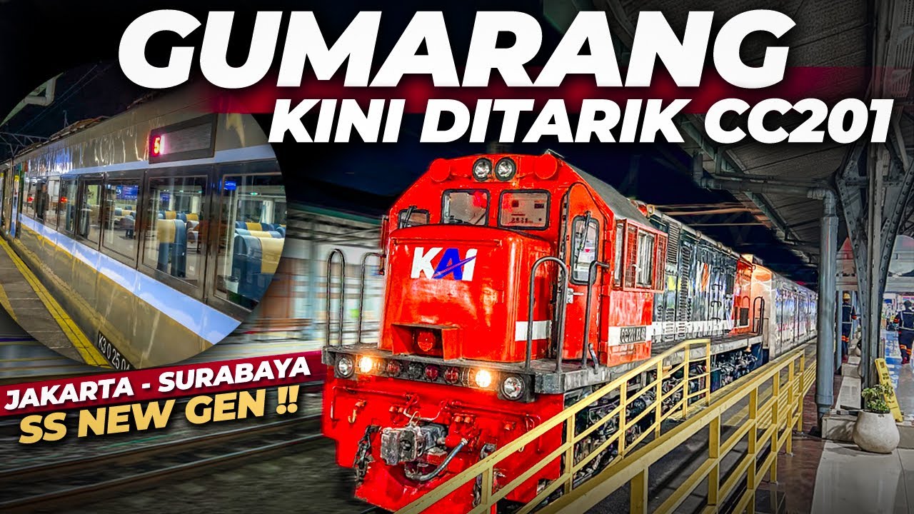 JAKARTA - SURABAYA DITARIK LOK MERAH ‼️ GUMARANG TURUN KASTA !? Trip KA Gumarang Jakarta - Surabaya