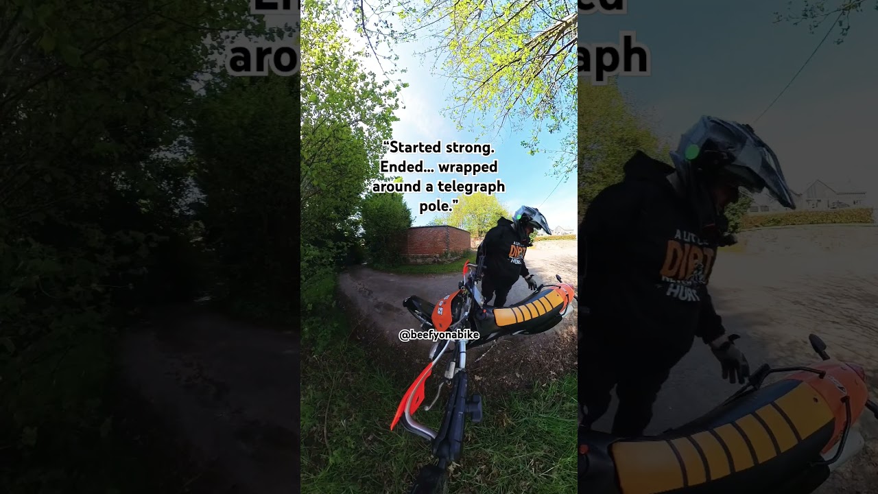 Trail ride gone wrong on a KTM 625 #BeefyOnABike #MotorcycleFail #ADVLife