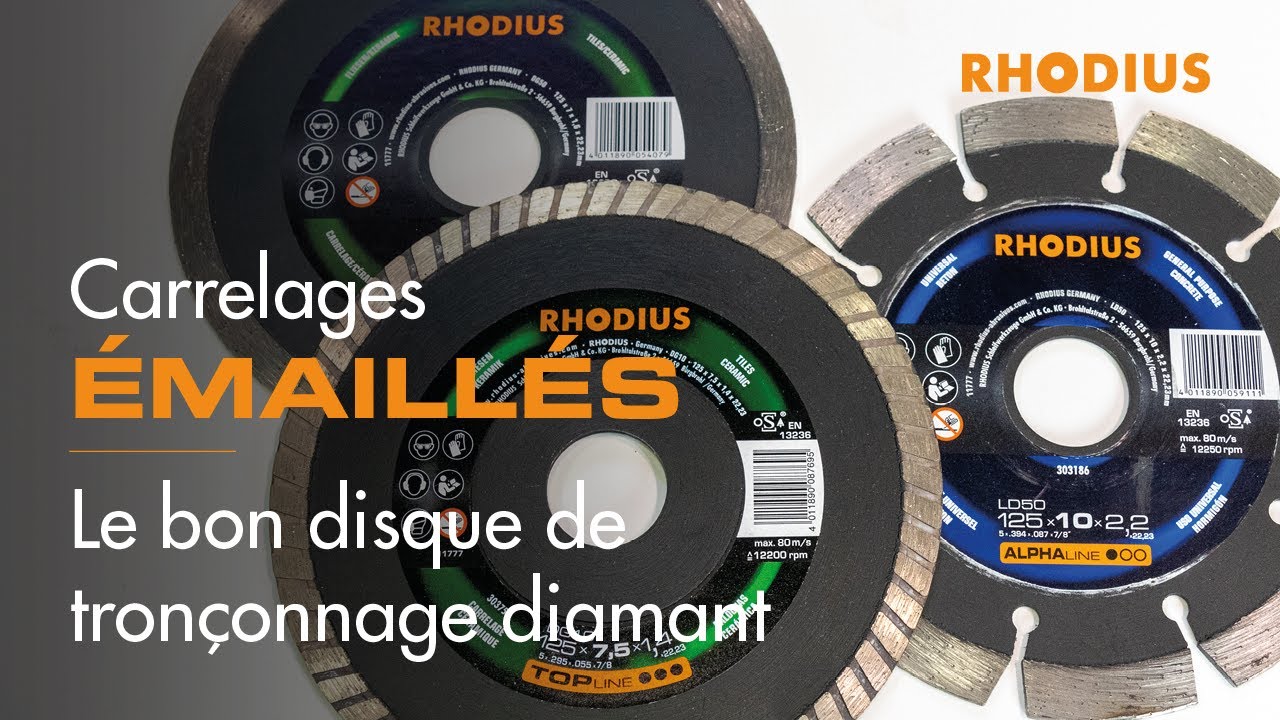 Carrelages émaillés – Le bon disque de tronçonnage diamant