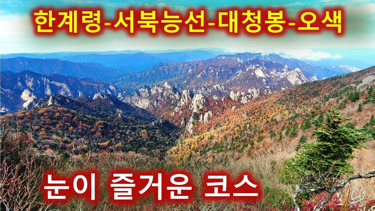 강원도 설악산 서북능선 등산코스/한계령-서북능선-대청봉-오색/대중교통이용/100대명산/단풍산행