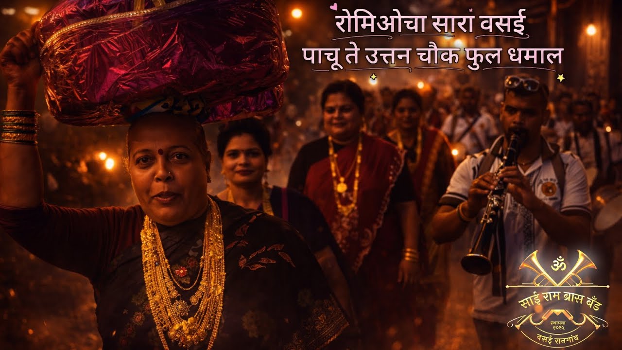 Part 1 रोमिओचा सारा वसई पाचू ते उत्तन चौक फुल धमाल Om Sai Ram Brass Band Rangaon#brassband #vasaikar