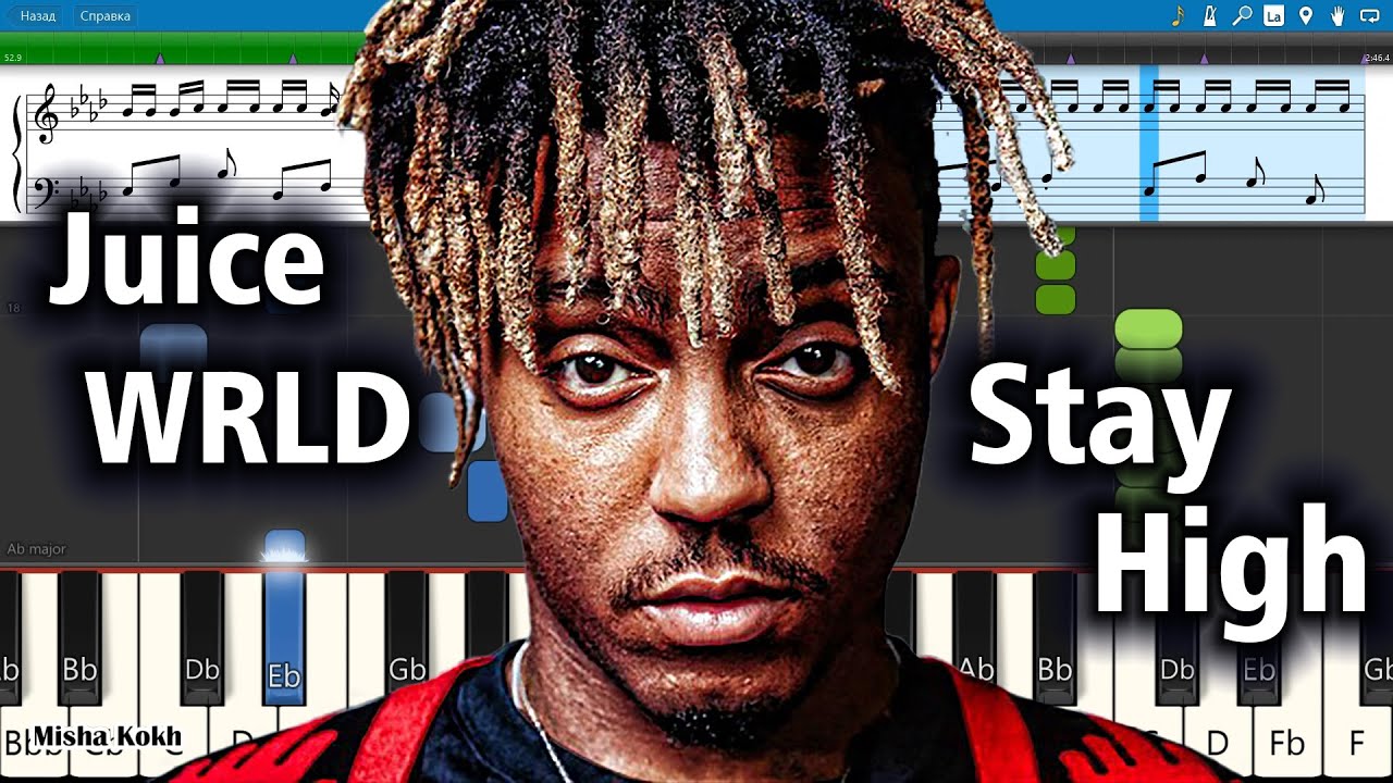 Juice WRLD - Stay High [Piano Tutorial | Sheets | MIDI] Synthesia