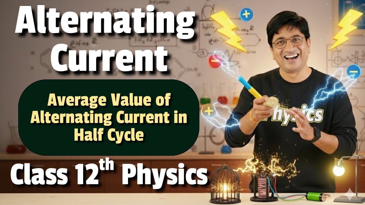 Average Value of Alternating Current in Half Cycle | AC Class 12 Physics Ch 7 | Board Exam Proof