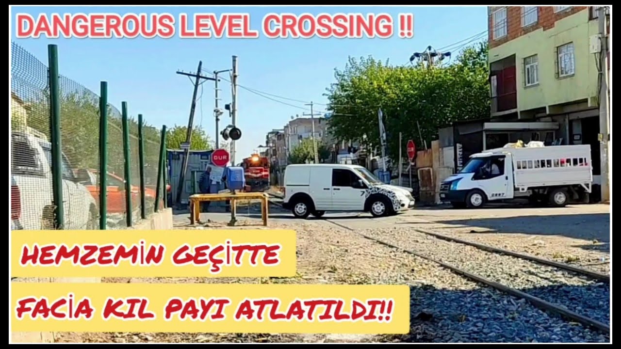 TCDD DE 22070 GÜNEY EKSPRESİ HEMZEMİN GEÇİDİ | SOUTHERN EXPRESS LEVEL CROSSING | MOTOR VE KORNA SESİ