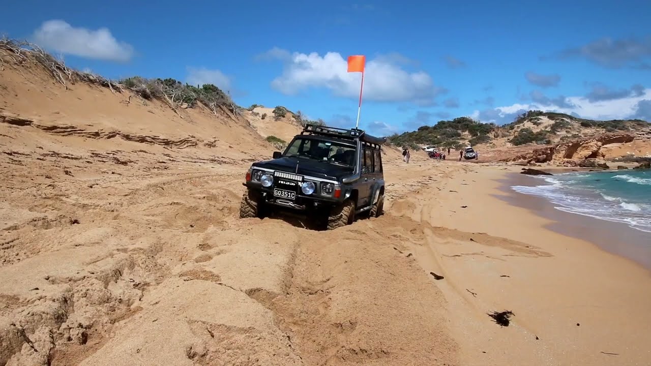 GQ351C - V8 GQ Patrol Bogged on the Beach in Robe S.A