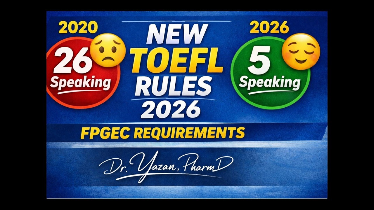 TOEFL iBT Requirements for FPGEC 2026 | New ETS Score System Explained for Foreign Pharmacists