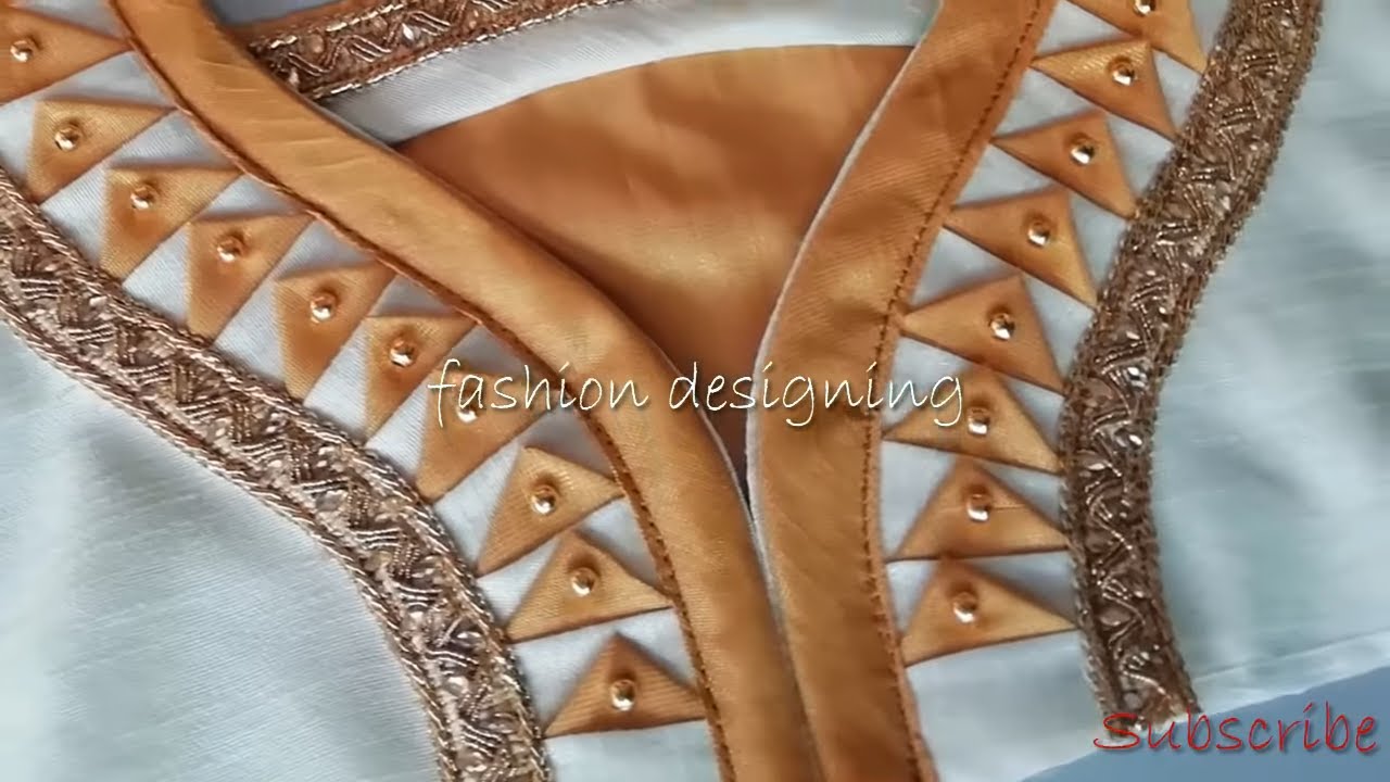 stitching of an attractive back neck design of blouse at home  | fashion designing