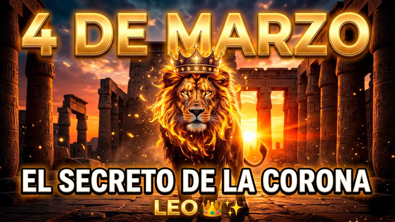 🔥 LEO 4 MARZO: EL SECRETO DE LA CORONA QUE NADIE TE CONTÓ (TE CAMBIARÁ LA VIDA) 👑✨