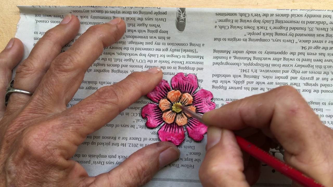 Artful Paper Clay Tutorial 2: How to Paint a Paper Clay Flower