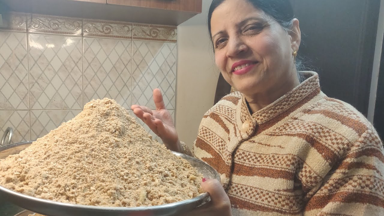 कम घी में बनाए पंजीरी आसान तरीके से तीन तरह की पंजीरी बनाए 