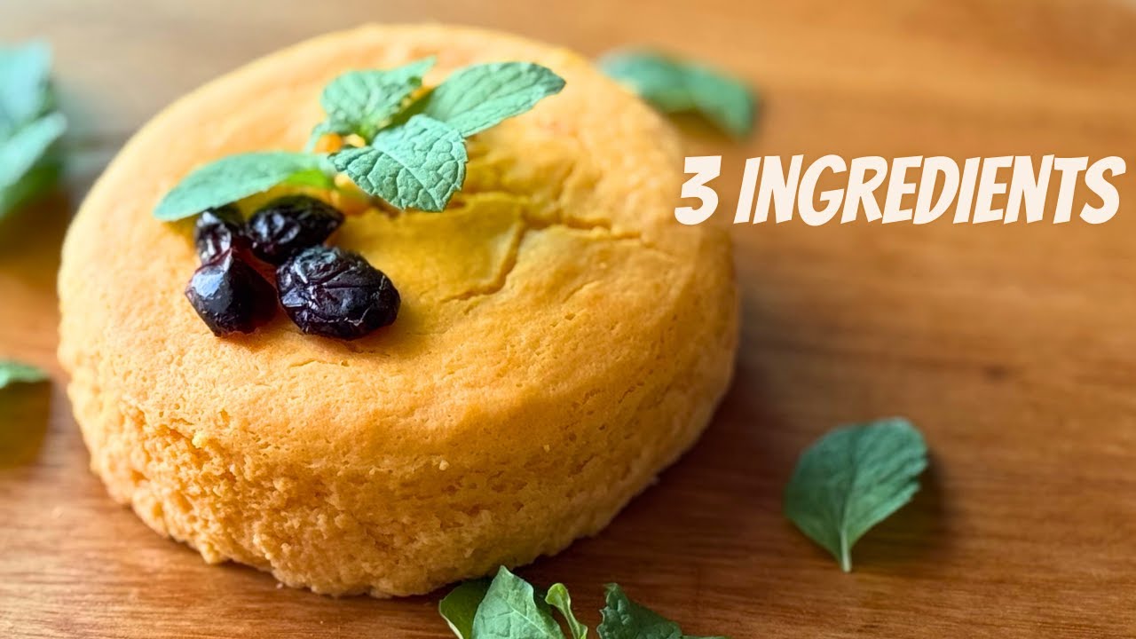 Just 3 ingredients easy dessert recipe! No sugar! No flour! No oil!