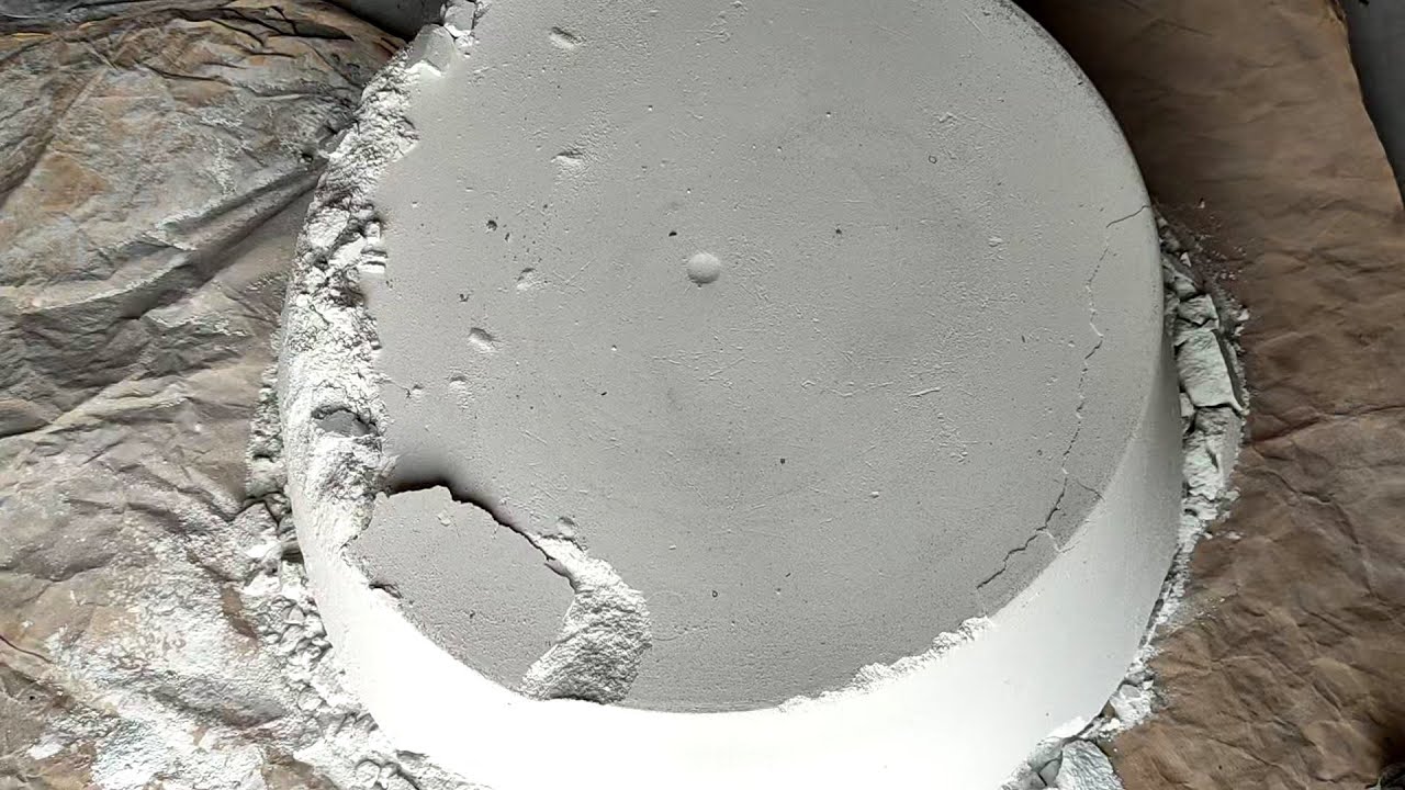 ASMR: super soft snappy dusty full tub crumbling of pure white cement/dry+sifting+water+pouring🤤