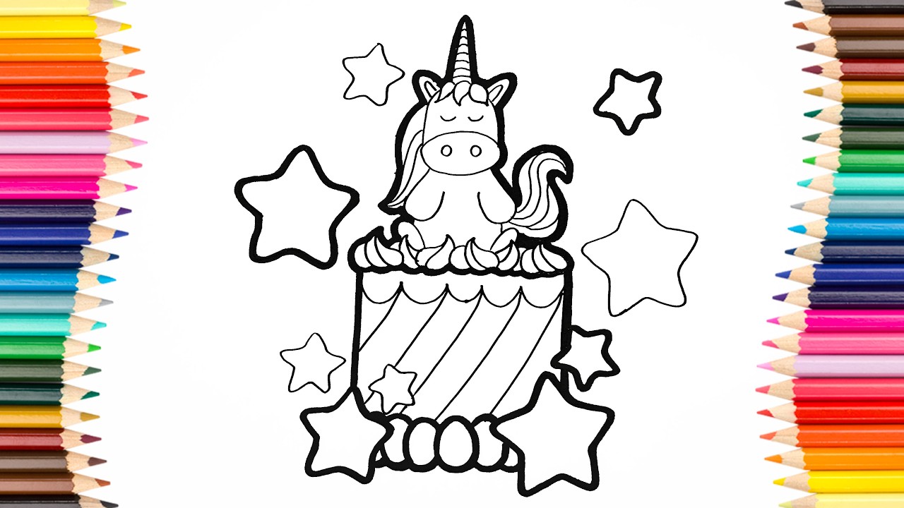 Set of Birthday Cakes. How to Draw a Birthday Cake for Kids.