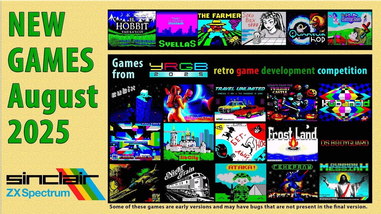 New ZX Spectrum games from August 2025