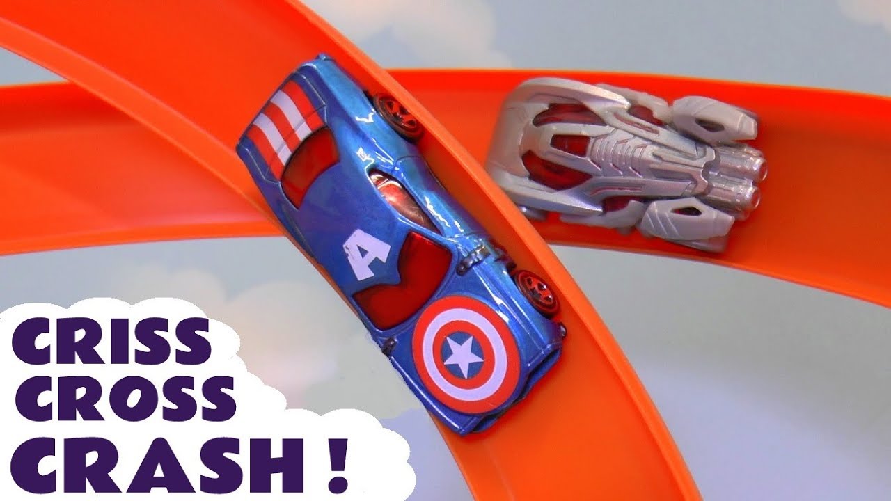 Hot Wheels Cars Criss Cross Crash Toy Car Racing