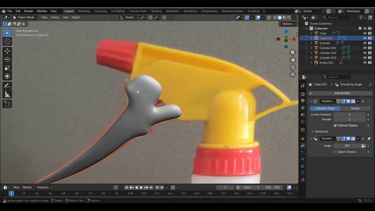 Spray Bottle Modeling in Blender | Part-2| Beginners | Daily 3D Learning