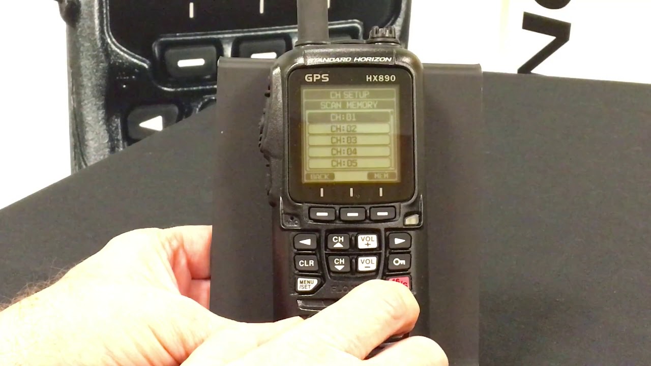How to scan channels on the Standard Horizon HX890