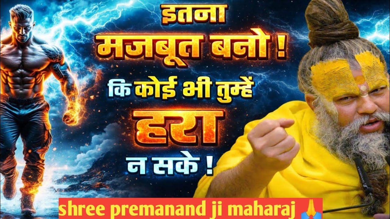 इतना मजबूत बनो कि आपको कोई #हरा नहीं पाए 💪//सुनिए महराज जी से 🙏@BhajanMarg @SadhanPath 