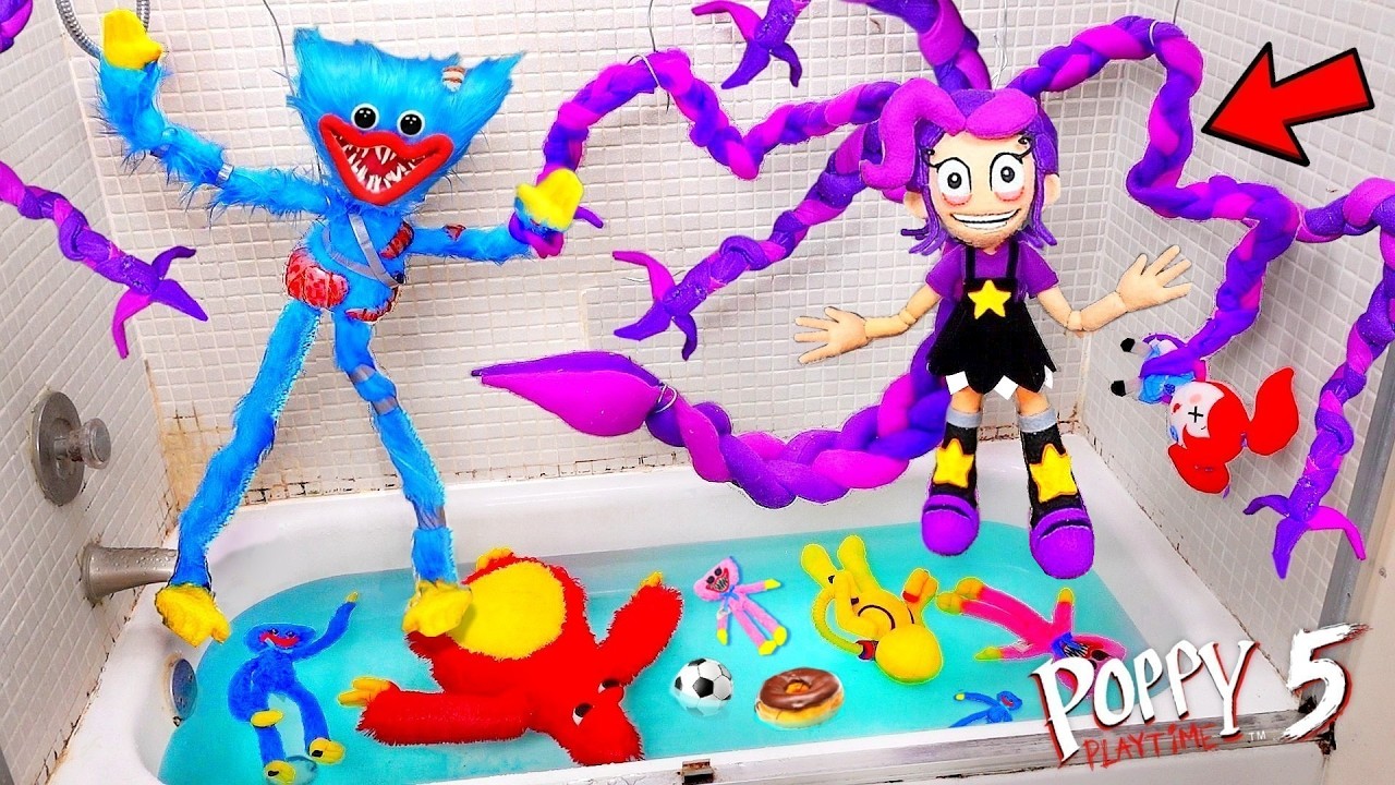 Poppy Playtime Chapter 5 - LILY LOVEBRAIDS & HUGGY WUGGY (Bath Party)