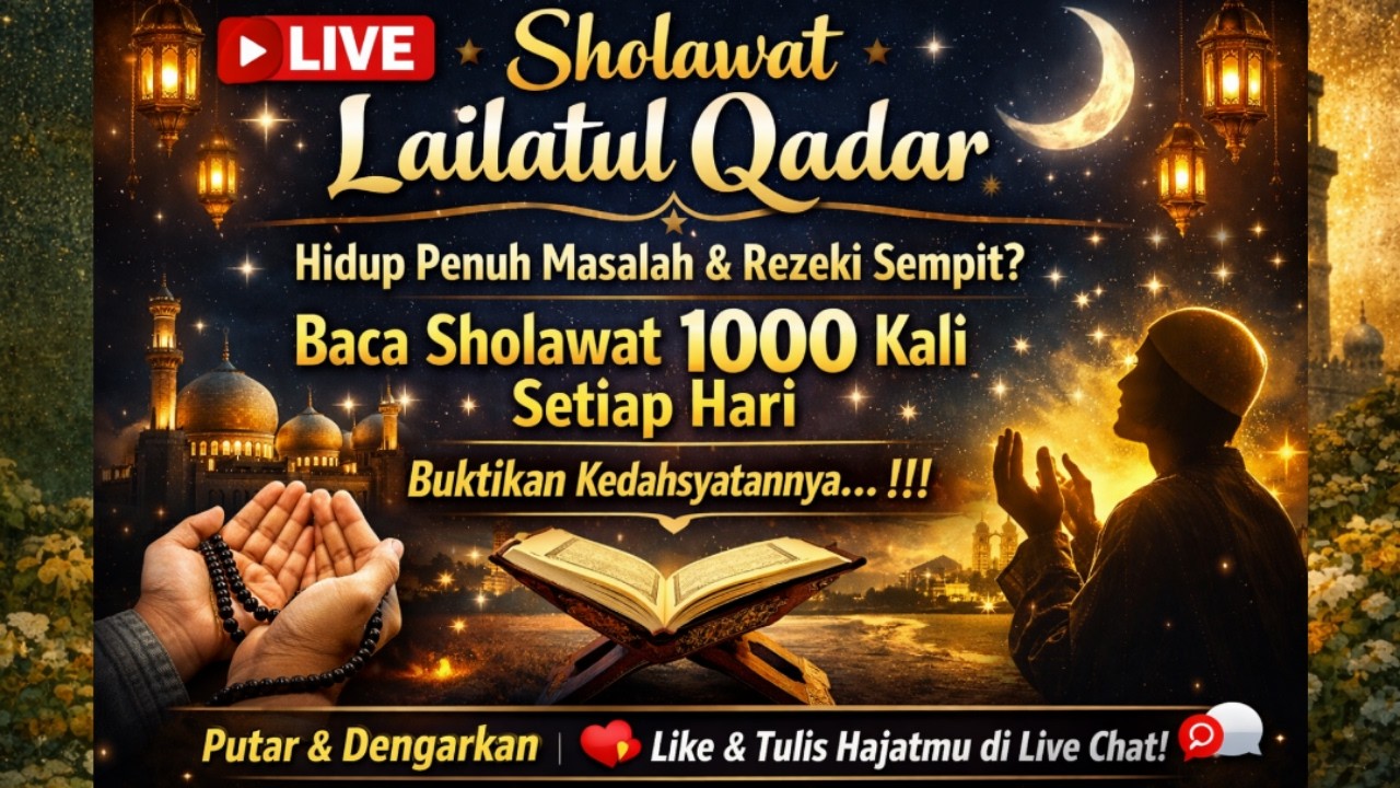 🔴 Live Sholawat Lailatul Qadar Ramadhan Rezeki Melimpah Baca Sholawat Jibril 1000x Setiap Hari